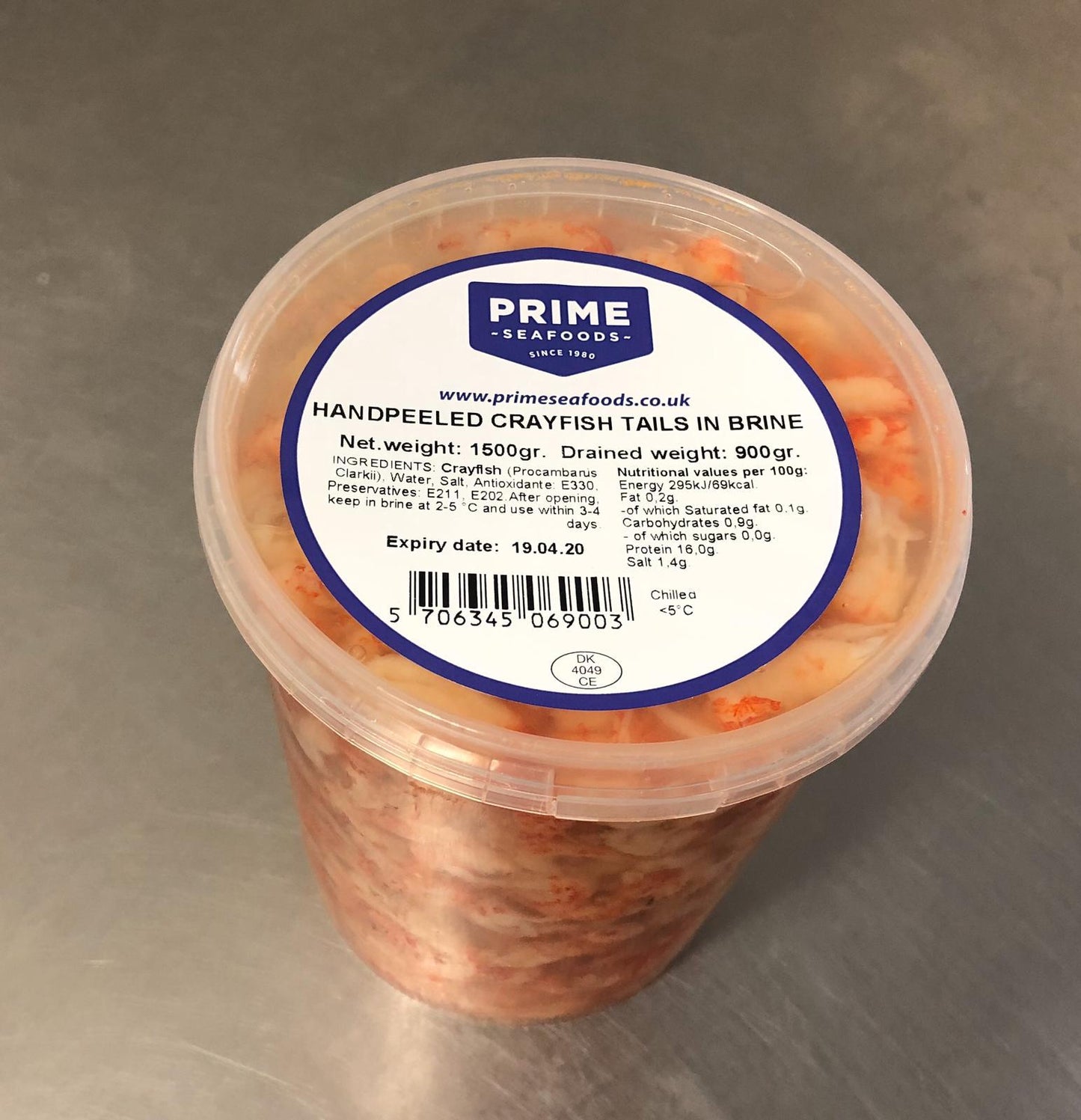 Crayfish tails in Brine