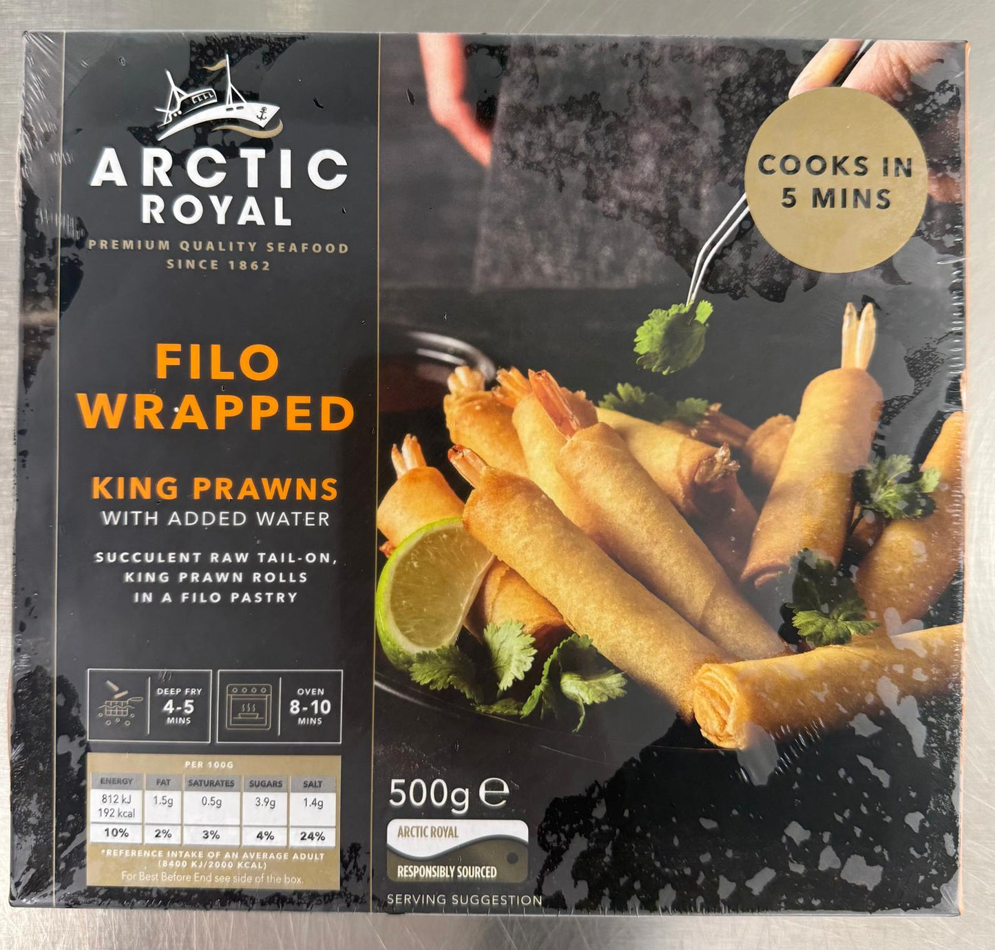Filo Wrapped King Prawns (500g)